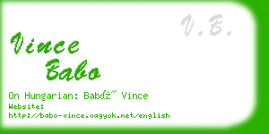 vince babo business card